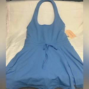 Light Blue Halter Active Dress